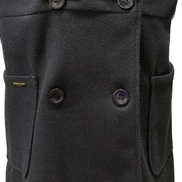 Women’s navy polyester pea coat by OC Order Plus - Picture 3 of 9